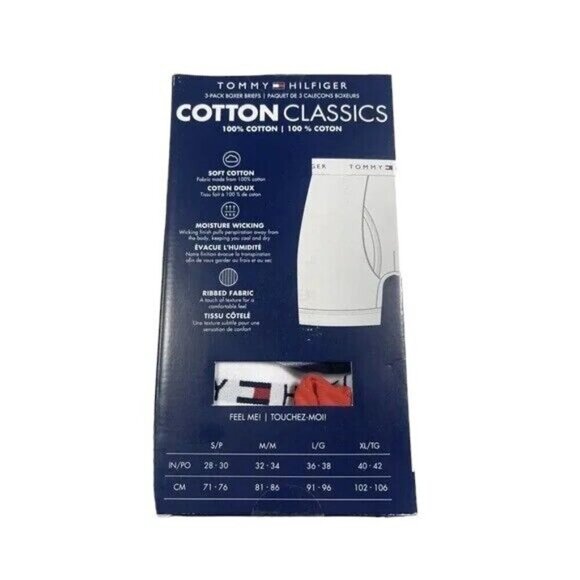 Tommy Hilfiger 3 Pack Men's Cotton Classics Boxer Briefs Size Medium New _A2 - Picture 6 of 11